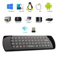 Rii Mini Wireless Keyboard i25 RF Draadloos Drukknopen Zwart, Oranje afstandsbediening - thumbnail