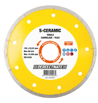 Perfectmate EPC0616 S-Ceramic Diamantschijf | Voor Tegels | 180 mm - EPC0616