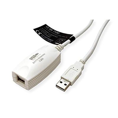 VALUE USB 2.0 verlenging, 1 poort, wit, 5 m
