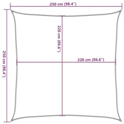 VidaXL Zonnezeil 2,5x2,5 m 100% polyester oxford zandkleurig