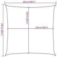 VidaXL Zonnezeil 2,5x2,5 m 100% polyester oxford zandkleurig - thumbnail