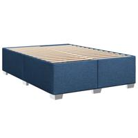 Boxspring met matras stof blauw 140x190 cm - thumbnail
