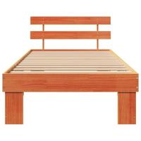 Bedframe met hoofdeinde Bruin 75 x 190 cm Massief grenenhout - thumbnail