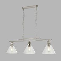 Searchlight HanglampPyramid 3-lichts mat zilver - 1277-3SS - thumbnail