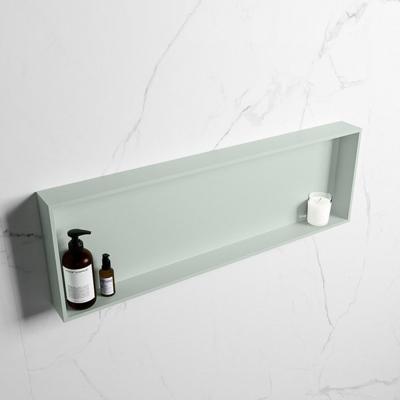 MONDIAZ EASY Nis 89,5x29,5cm in solid surface kleur Greey | Greey. 1 vak geschikt voor in- of opbouw MONDIAZ EASY Nis 89,5x29,5cm in solid surface kleur Greey | Greey. 1 vak geschikt voor in- of opbouw