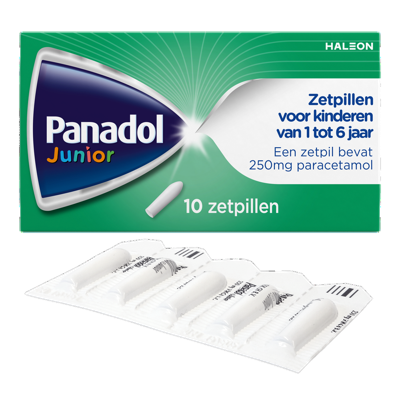 Panadol Junior Zetpillen 250mg 1-6 Jaar