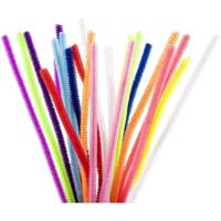 Creativ Company Chenille, l: 30 cm, dikte 6 mm, kleurrijk, 25 div/ 1 doos - thumbnail