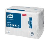 Lunchservet tork universal vierdevouw wit - thumbnail