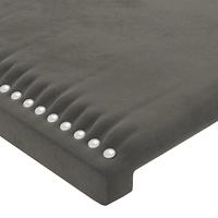 Hoofdborden 2 st 80x5x78/88 cm fluweel donkergrijs - thumbnail