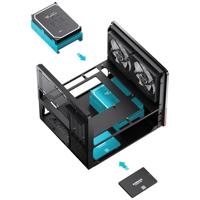 Jonsbo Mini-tower PC-behuizing, Behuizing, Gaming-behuizing Zwart - thumbnail