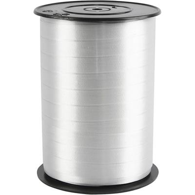 Creativ Company Cadeaulint, b: 10 mm, glossy, zilver, 250 m/ 1 rol