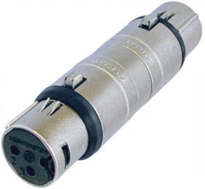 Neutrik connector 3 pin XLR vrouwelijk 7 x 2 cm staal zilver Neutrik connector 3 pin XLR vrouwelijk 7 x 2 cm staal zilver