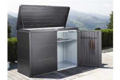 Biohort metalen tuinhuis HighBoard 200x84x127 cm- Plat dak- Metaal- Biohort Biohort metalen tuinhuis HighBoard 200x84x127 cm- Plat dak- Metaal- Biohort