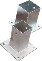 Paalhouder op plaat 12,1x12,1x15 cm Tuindeco - Tuindeco - thumbnail