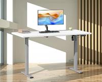 VCM Elektrisch verstelbaar bureau E-Lona (Wit/zilver, 140 x 80 cm) - thumbnail