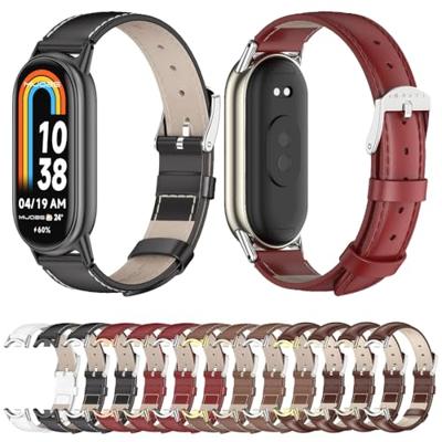 Echt leren bandje - Bruin - Xiaomi Smart Band 8 & 9 Echt leren bandje - Bruin - Xiaomi Smart Band 8 & 9