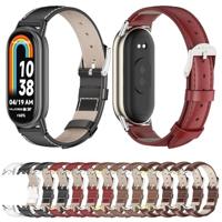 Echt leren bandje - Rood - Xiaomi Smart Band 8 & 9 - thumbnail