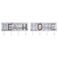 Wandkapstok DKD Home Decor Hout Metaal Strand 45 x 5 x 23 cm (2 Stuks) - thumbnail