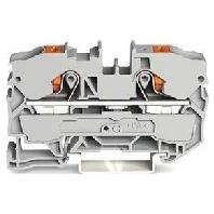 WAGO 2210-1201 Doorgangsklem 10 mm Push-In-klem Grijs 25 stuk(s) - thumbnail