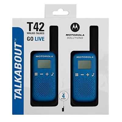 Walkie-Talkie Motorola T42 Dual 1,3" LCD 4 km (2 pcs) Kleur Blauw - thumbnail