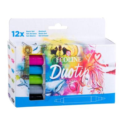 Talens Ecoline duotip markers basisset, 12dlg. Talens Ecoline duotip markers basisset, 12dlg.