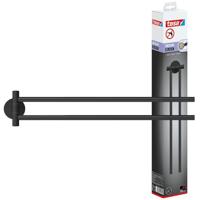 tesa MOON BLACK Handdoekhouder 2 handdoekstangen Lijm Metaal - thumbnail