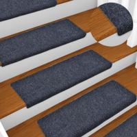 VidaXL Trapmatten 15 st 65x21x4 cm naaldvilt blauw - thumbnail