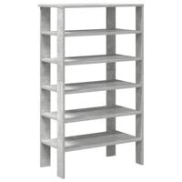 VidaXL Schoenenrek 61x32x105 cm bewerkt hout betongrijs - thumbnail