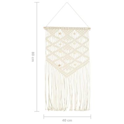 VidaXL Wandhanger macramé 40x80 cm katoen VidaXL Wandhanger macramé 40x80 cm katoen