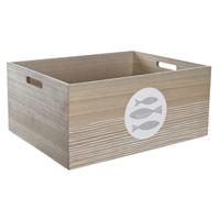 Decoratieve Doos DKD Home Decor Natuurlijk Hout MDF Spiralen Mediterrane 50 x 40 x 22,5 cm - thumbnail