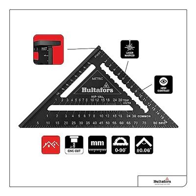 Hultafors Rafter Square meetdriehoek 0-90 graden - HU257010 Hultafors Rafter Square meetdriehoek 0-90 graden - HU257010