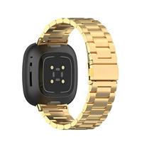 Fitbit Versa 3/4 & Sense 1/2 metalen schakelbandje - Goud - thumbnail