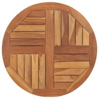 Tafelblad rond 2,5 cm 70 cm massief teakhout - thumbnail