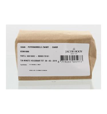Jacob Hooy Peperkorrels zwart 250 Gram Jacob Hooy Peperkorrels zwart 250 Gram