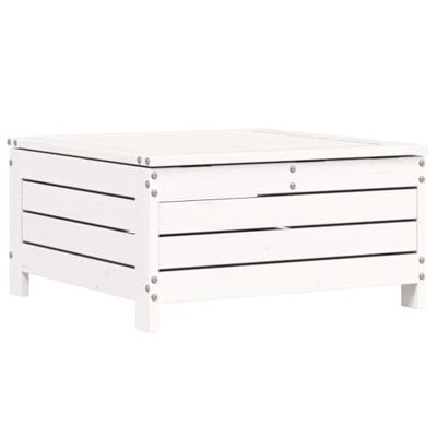 Tuinvoetenbank 62x63,5x32 cm massief grenenhout wit