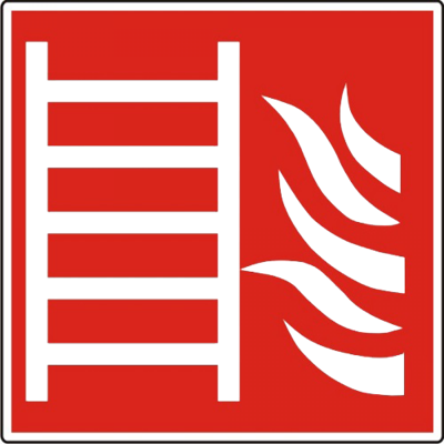 Brandladder - 100 x 100 mm - Sticker