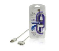 Data en Oplaadkabel Apple Dock 30-Pins - USB A Male 2.00 m Wit - thumbnail