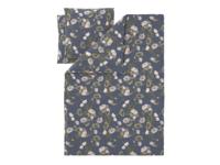 LIVARNO Satijnen dekbedovertrek 200 x 200 cm (Bloemen/grijs) - thumbnail