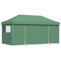 VidaXL Partytent inklapbaar pop-up met 4 zijwanden groen - thumbnail