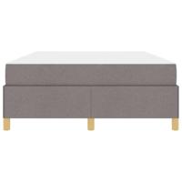 Boxspring bed met matras Taupe en Wit 160 x 200 cm Stof - thumbnail