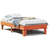 Bedframe zonder matras massief grenenhout wasbruin 90x200 cm - thumbnail