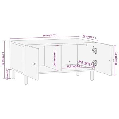 Salontafel 80x50x40 cm massief acaciahout