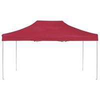 Partytent professioneel inklapbaar 4,5x3 m aluminium wijnrood - thumbnail