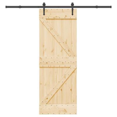 Schuifdeur met beslag 70x210 cm massief grenenhout
