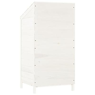 VidaXL Tuinschuur 55x52x112 cm massief vurenhout wit