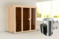 Karibu | Irava 2 Sauna | Kachel 3,6 kW Geïntegreerde Bediening - thumbnail