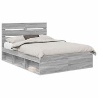 Bedframe Grijs Sonoma 150 x 200 cm Massief grenenhout - thumbnail