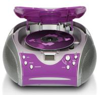 Lenco SCD-24 Radio CD-speler SCD-24 draagbare stereo FM-radio met CD-speler en telescopische antenne, Paars - thumbnail