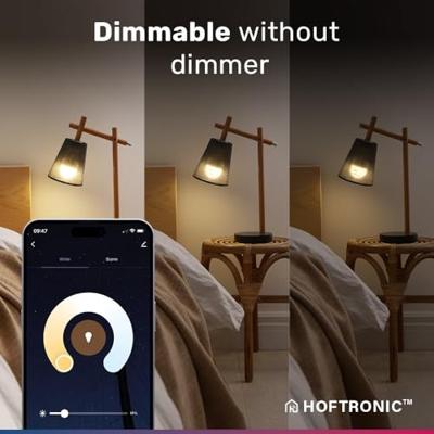 Set van 6 E14 Smart lampen - P45 lamp - 5,5 Watt 470 lumen - RGBWW - Wifi & Bluetooth - Bestuurbaar via app - Google Home, Amazon Alexa en Siri - Smart lampen