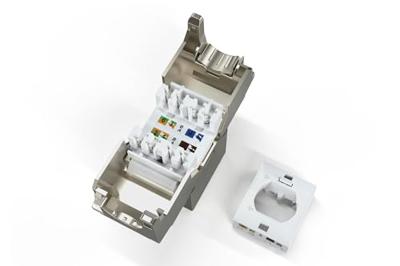 Digitus DN-93615-S RJ45-inbouwmodule Keystone CAT 6A 1 stuk(s) Digitus DN-93615-S RJ45-inbouwmodule Keystone CAT 6A 1 stuk(s)